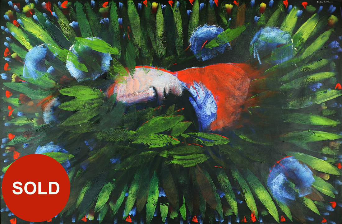 Charles BLACKMAN O.B.E. (b.1928; d.2018) - ASLEEP IN THE FLOWERS