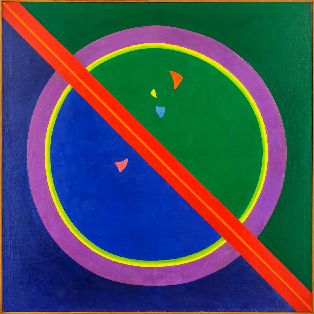 David ASPDEN (b.1935; d.2005) - BLUE & GREEN DIVIDED