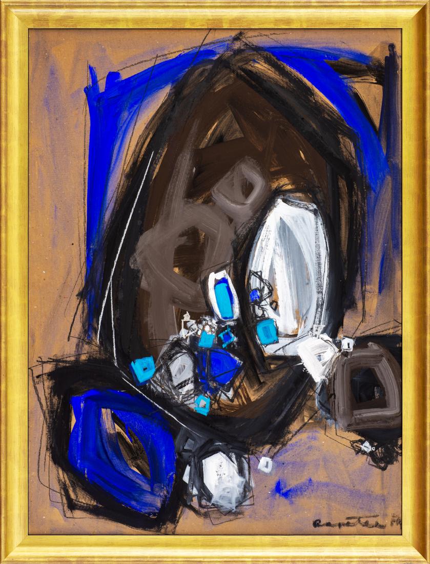 Stanislaus Ivan (Stan) RAPOTEC (b.1913; d.1997) - BLUE ABSTRACT - 1959