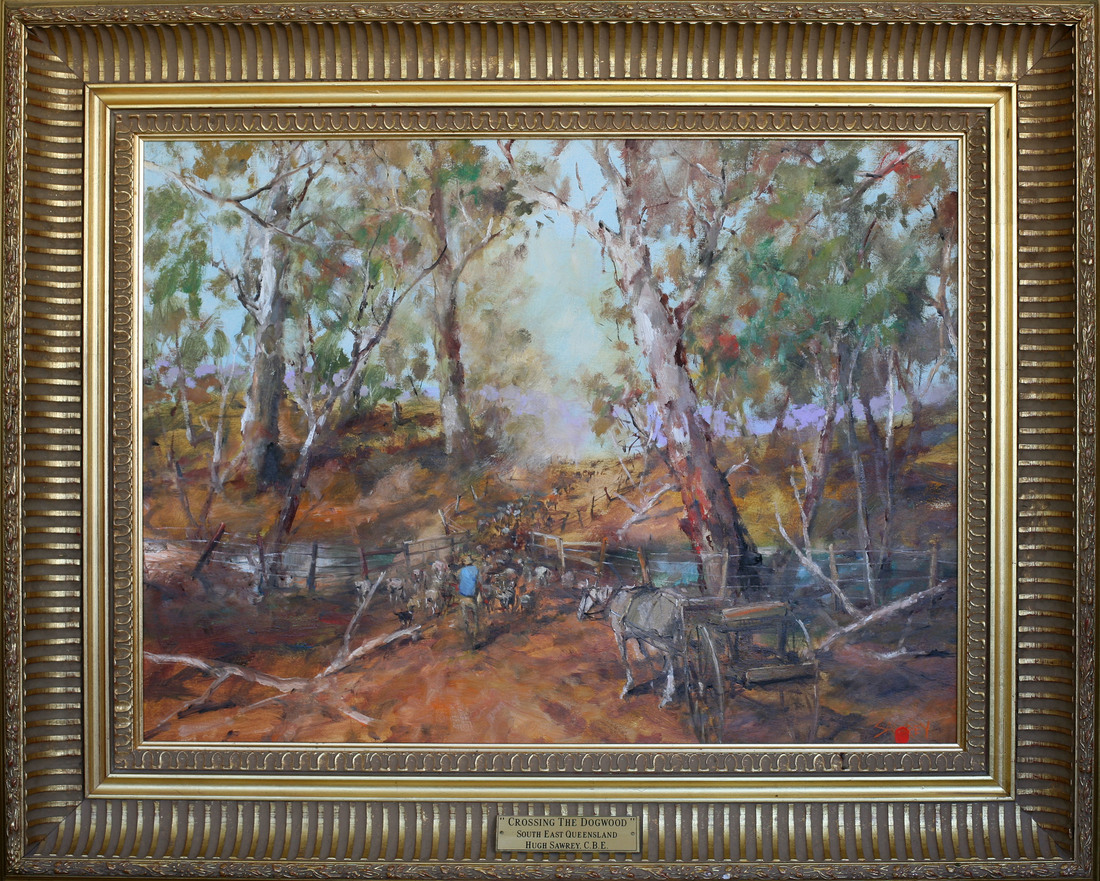 Hugh David SAWREY C.B.E. (b.1919; d.1999) - CROSSING THE DOGWOOD S.E. QLD.