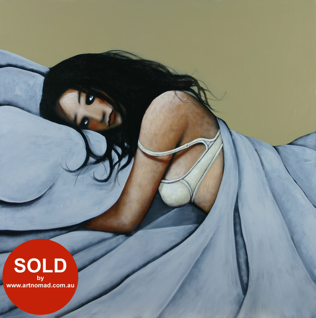 Aaron BLABEY (b.1974) - GIRL WITH GREY EYES