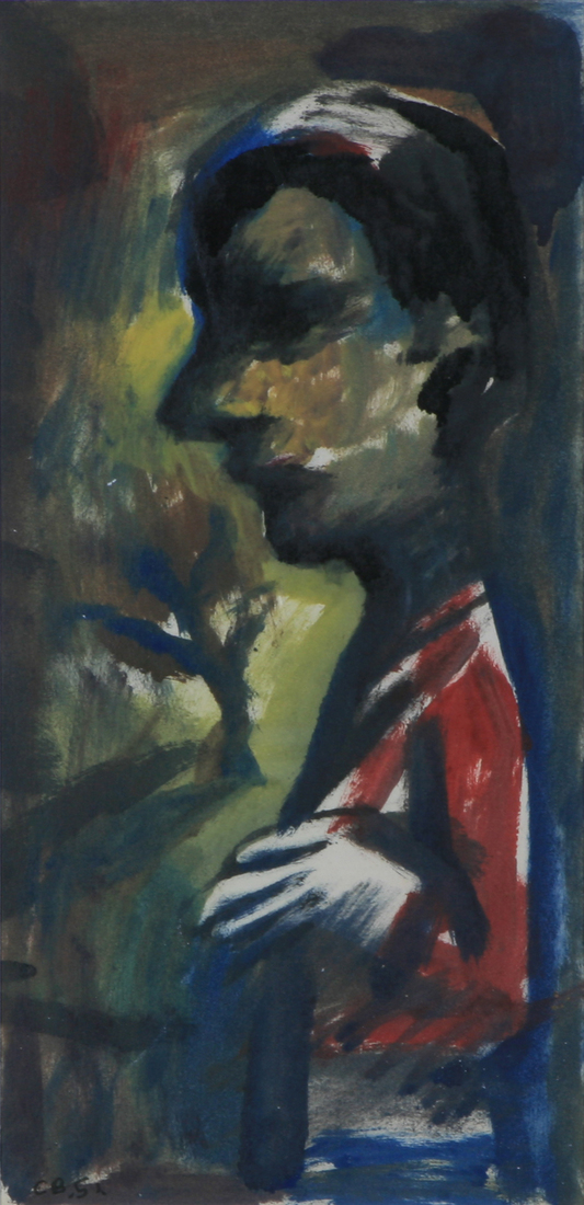 Charles BLACKMAN O.B.E. (b.1928; d.2018) - MOON WALK (self portrait)