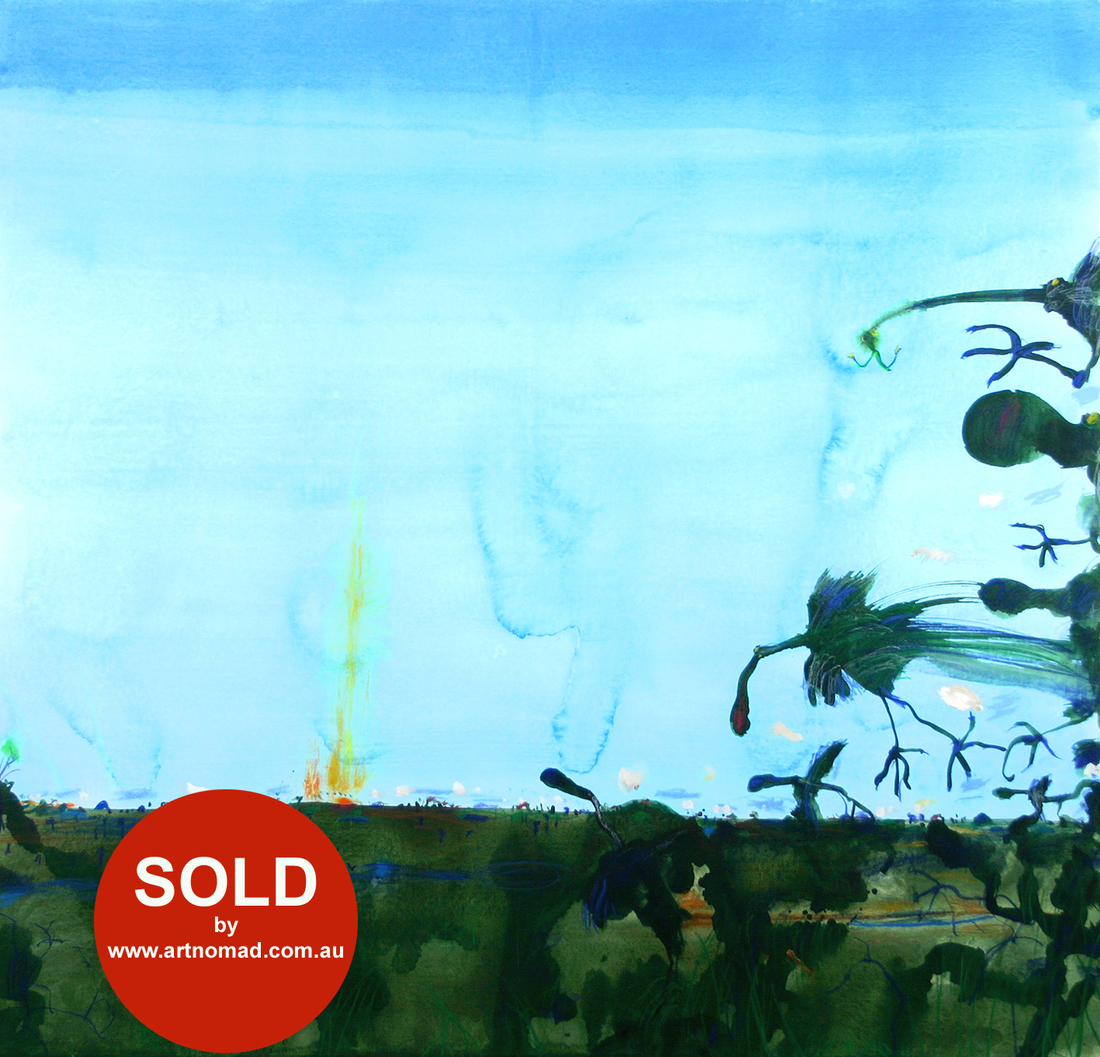 John Henry OLSEN O.B.E., A.O. (b.1928; d.2023) - SPOONBILLS AT THE COORONG
